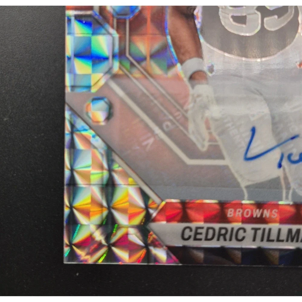 2023 Panini Mosaic Rookies Cedric Tillman #296 Mosaic Prizm Autographs (RC)